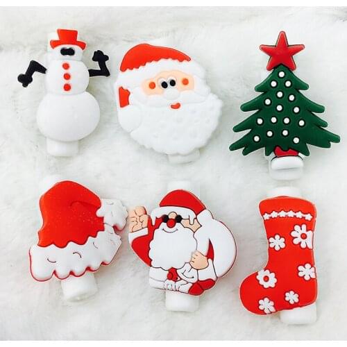 50pcs Christmas style USB Charger Cable Winder Protective Case Earphone Cord Sleeve Wire Cover Data line Protector For iphoneX