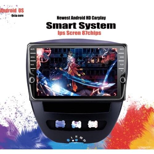 4G 64G Android10 Car Radio For Peugeot 107 For Toyota Aygo For Citroen C1 2005-2014 with GPS Navigation Multimedia video Player