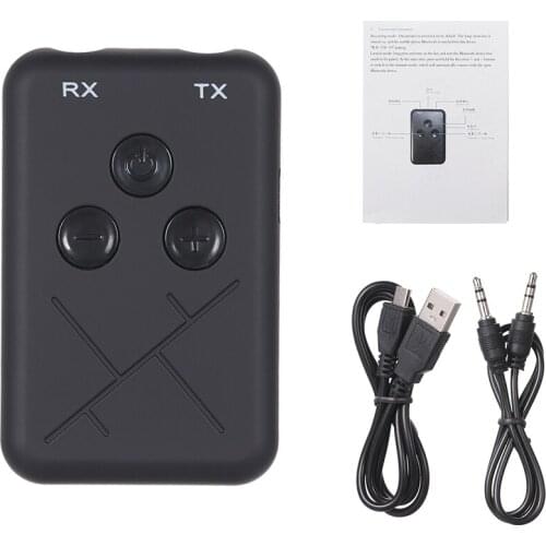 Wireless Transmitter and Receiver 3.5mm Audio Jack 2-in-1 Audio Receiving Device for TV/Speaker/Earphone
