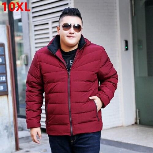Big Size Winter 7XL Jacket Red Loose Detachable Cap Jacket Mens Jacket Thick Coat Tide Big Size Down Jacket 7XL 8XL 9XL 10XL