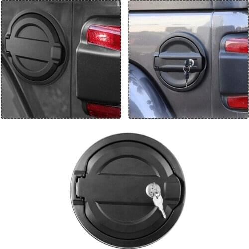 For Jeep Wrangler JL JLU 2018-2019 high quality aluminum alloy ABS fuel tank cap with lock fuel tank cap Car Accessories