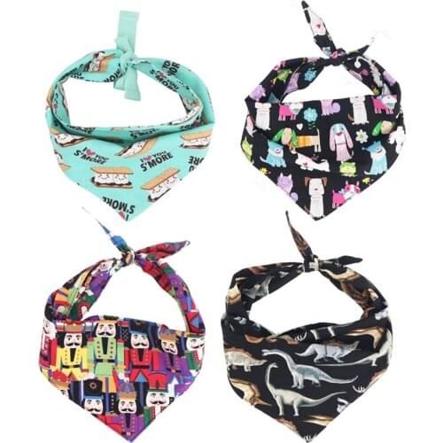 2020 Dog Bandana Reversible Bandana Tie on Bandana Dog Scarf Pet Dog Accessory for Gifts