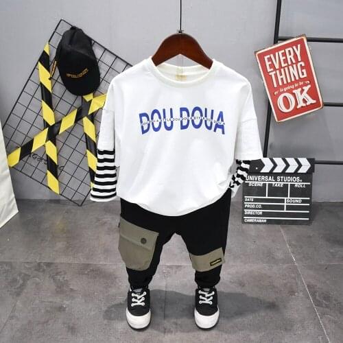 Children Toddler Baby Kids Boys Clothes Sets spring Autumn Cute boys T-shirt + pants Outfits boys clothes sport suits 2-6years