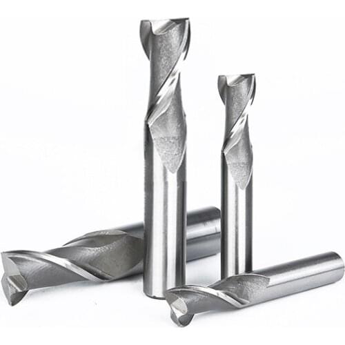 HSS Straight Shank 2Flute End Mill Milling Cutter 4mm x 6mm x 11mm x 55mm