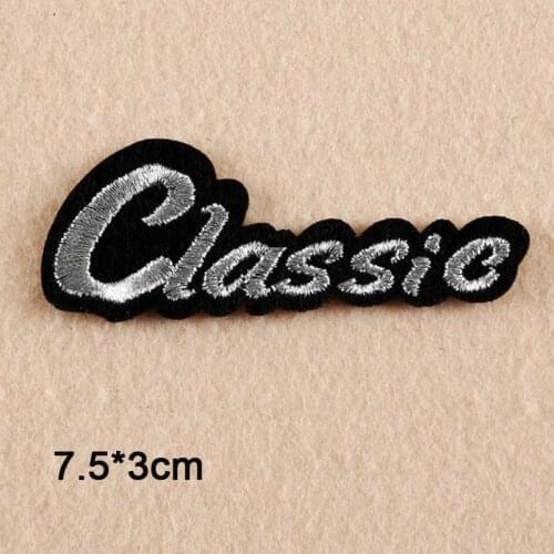 Letters Classic Black Iron On Patch Embroidered Clothes Patch For Clothing Woman Clothes Stickers Garment Apparel Accessories