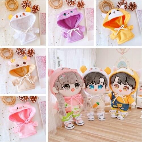 20cm EXO Doll Clothes Plush Dolls Clothes Lovely Pig Deer Cat Toy Dolls Accessories for Korea Kpop EXO idol Dolls