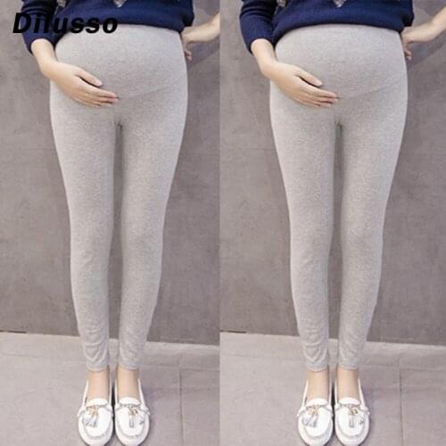 Pregnant Womens Leggings Pants Solid Color And Thin Maternity Pregnancy Trousers Casual Soft Maternity Leggings Autumn Pants