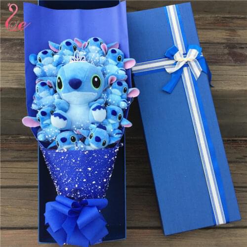 New Stitch Plush Toys Anime Stitch Soft Stuffed Animal Dolls Kawaii Stich Plush bouquets For Kids Birthday Gifts No box