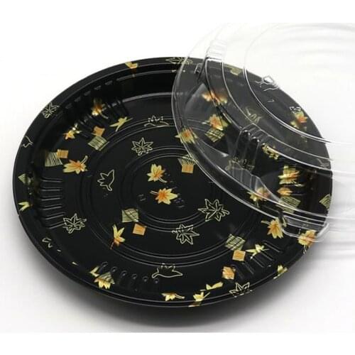 Disposable Round Sushi Takeout Packing Box Large Disc Food Trays SN2740