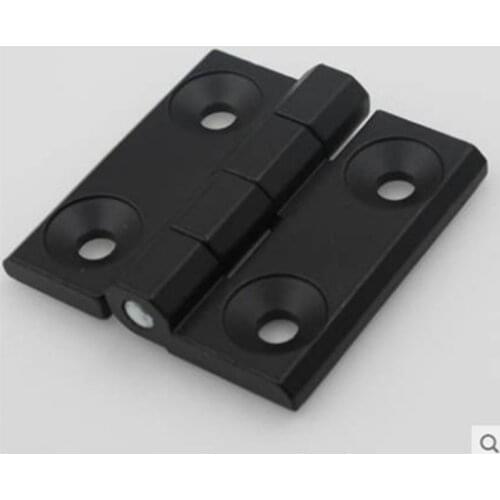 Zinc Alloy Rectangular Metal Aluminum Folding Hinge Aluminum Hinges 40x40 50x50 60x60 Black Hinges For Electric Cabinet Hardware