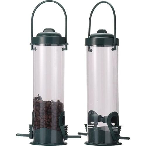 2Pcs Plastics Bird feeder Seed Container Garden Outdoor Bird Feeding Station For Garden Outdoor Window Yard Bird Feeder