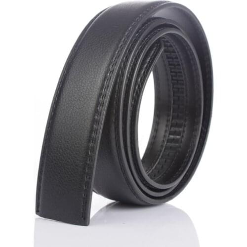 3.5cm Wide Mens Genuine Split Leather No Without Buckle harajuku Belt Belt Black Waist 125-130cm Brown Belts Automatic Bod