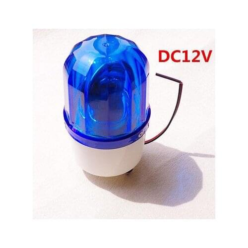 DC12V Blue Rotating Beacon Warning Light Lamp Spiral Fixed LTE-1101