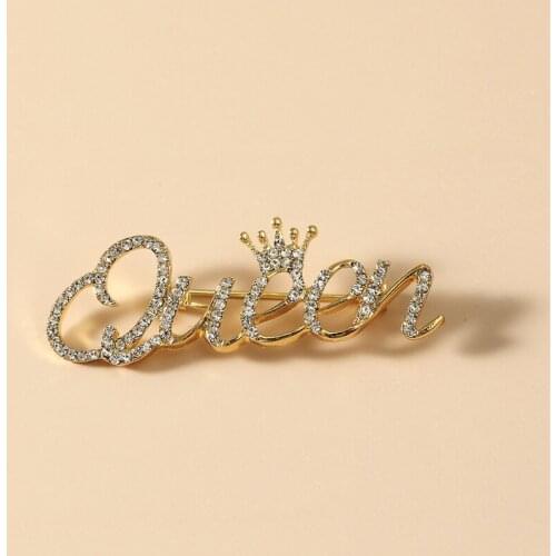 Creative Letter Queen Brooch In 2021 Halloween Crown Women Brooches Christmas Party Pins Sexy Badge For Girls Light Proof