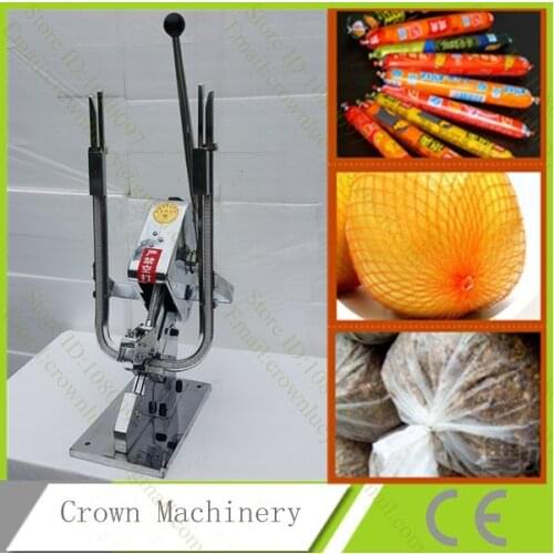 U-shape Double Sausage clipping machine/sausage clipper machine/plastic bag, fruit bag,sausage clipper