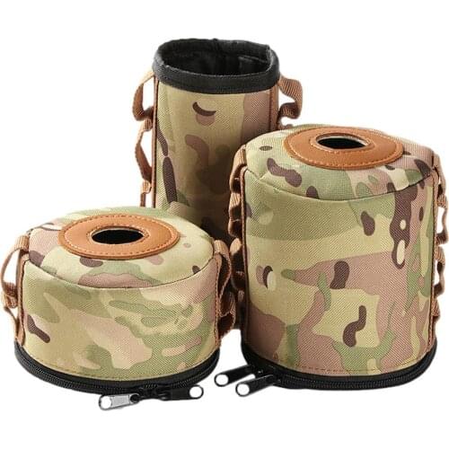 Ultralight Outdoor Camouflage Camping Gas Tank Protect Cover Air Bottle Protective Case Tool Camping Equipment
