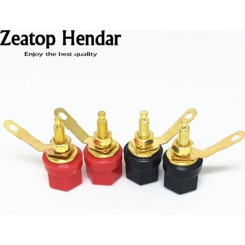 20Pcs Hex Head Terminal Speaker Amplifier Screw Binding Posts for 4mm Banana Plugs Sockets Connector Gold