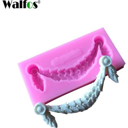 WALFOS Hot Sale DIY Sugar Craft Cake Vintage Relief Border Silicone Mold Fondant Mold Cake decorating Tools Gum Paste Mold
