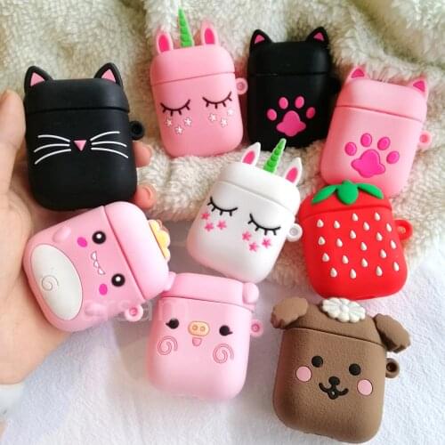 For AirPods Case Cute Biscuits Earphone Cases For Apple Airpods 2 Funny Protect Cover without Finger Ring Strap