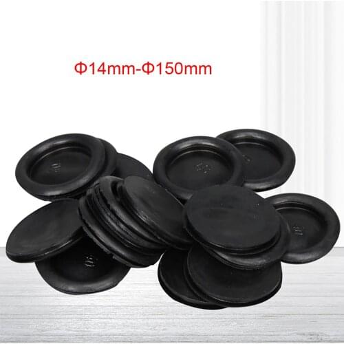 10/20/50pcs Blanking Blind Rubber Wiring Grommets Hole Plug Electrical Wire Gasket Black 14mm-150mm Single Sided