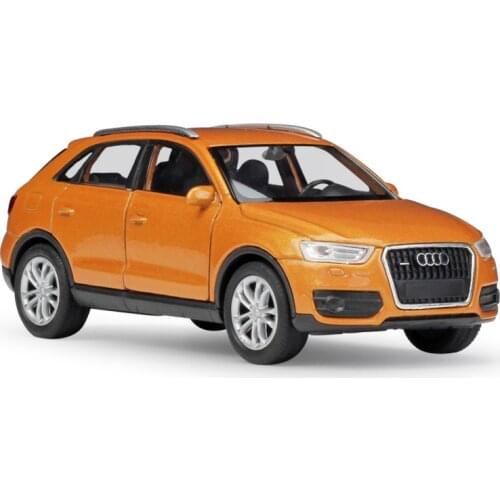1:36 Diecast Models Q3 SUV Orange Model Toys Alloy Car Diecast Metal Pull Back Car Toy For Gift Collection