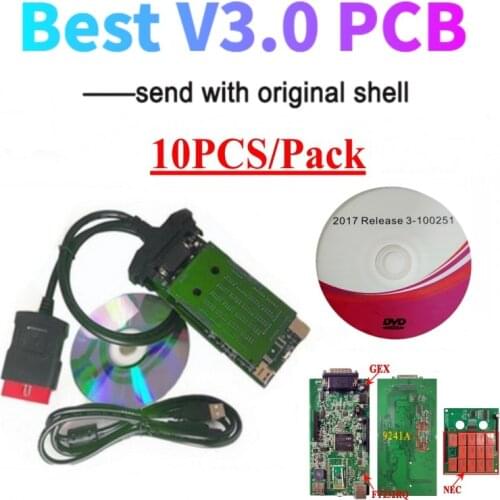 DHL ship 10pcs New Vci vd best V3.0 Relays 2017.R3 Keygen VD TCS Diagnostic tool for Vdijk Pro Scanner