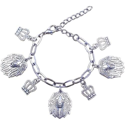 2021 Cute Unique Handmade Lion Stainless Steel Charm Chain Bracelets Tiger Cheetah Lynx Men Women Drop Shipping BA001-010