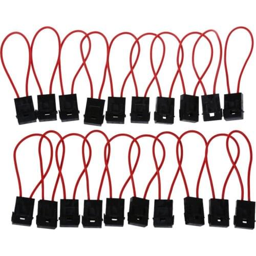 30A Wire In-line Fuse Holder Block Black Red for Car Boat Truck 20pcs Drop Shipping