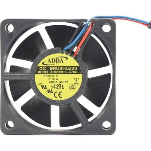 ADDA AD0612HB-C76GL 12VDC 0.16A 60*60*20mm Server/ Case cooling fan Axial fan