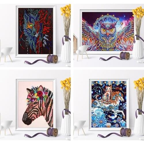 5D Diamond Painting Animal Series DIY Special-shaped Diamond Diamond Painting Decoration Gift Painting 30x40cm