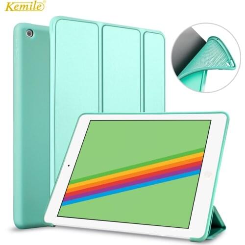 Case for iPad Pro 9.7,Kemile Auto Sleep Wake up Stand Silicone Soft Back PU Smart Cover For iPad Pro 9.7 A1673 A1674 A1675 Case
