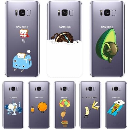 Back Cover For Samsung Galaxy Note 9 8 5 4 Funny Avocado Egg Soft Silicone Case For Samsung S8 S9 Plus S5 S6 S7 Edge Phone Case