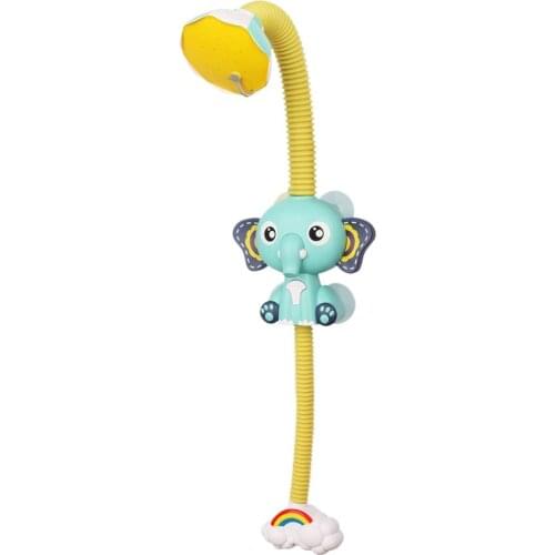 Baby Bath Toys Electric Elephent Animal Sucker Electric shower Rain Head Plastic Children Game Water Cloud