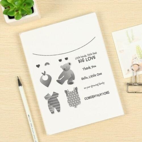 Bear Seal Stamp with Cutting Dies Stencil DIY Scrapbooking Embossing Photo Album