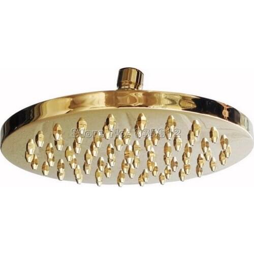 Rainfall Shower Head Luxury Gold Color Brass Round Shape OverHead Shower Heads Bathroom OverHead Rain Shower Head tsh041
