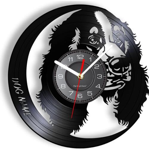 Personalised Golden Retriever Dog Wall Clock Dog Breeds Labrador Dog Name Custom Vinyl Record Clock Housewarming Dog Lover Gifts