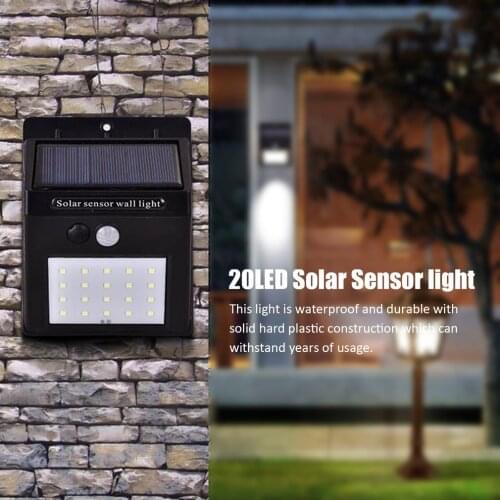 1pc LED Flashlight Outdoor Sensor Wall Waterproof Solar Garden Street Light Sensor Automatically Lamp Public Road Night Blubs
