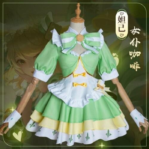 Anime Game Honor Of Kimgs Cos Dress Daji Housemaid Coffee Star Matcha Sweetheart Cosplay Costume Cute Set