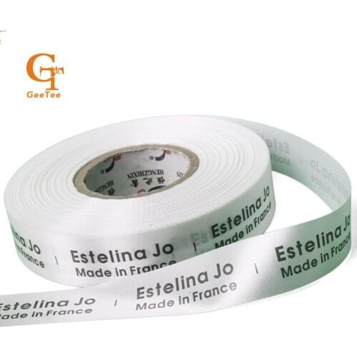 Custom logo soft silk printing main labels, customized brand shop name printed clothing underware/baby clothing labels tags