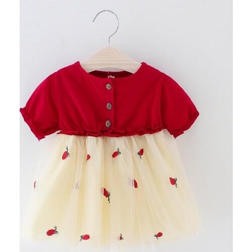 New 0-24M Casual Summer Baby Girl Dress Cotton Pineapple Cute Princess Party Bow Infant Girl Dresses Toddler Baby Girl Clothes
