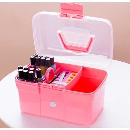 Hand-held Desktop Storage Box Scissors Makeup Box Organizer Jewelry Container