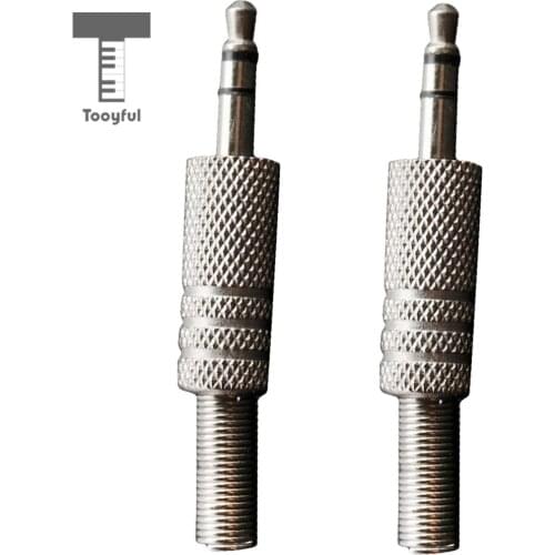 Tooyful 2Pcs Guitar Bass Audio Plugs Jack 3.5mm 1/8'' Straight Amp Speaker Connector