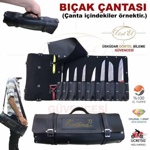 Chef Knife Bag Hanging Foldable Knife Bag Kitchen Accessories 7 Knives 1 Knife Sharpener 2 Peeler