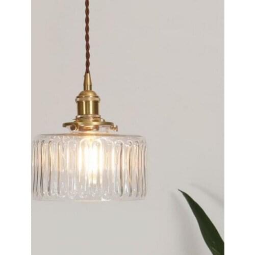 Pendant Lamp Nordic Retro Brass Glass led lamps Dining Room Bedside Led Lamp E27 Small Led Pendant Light