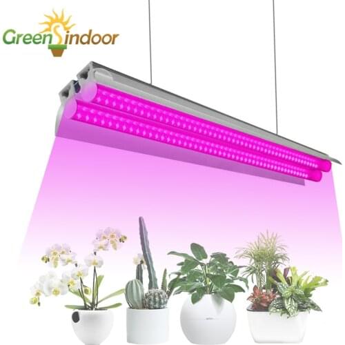 LED Grow Light Strips 100W Growing Bar Phyto 400-830nm For Indoor Plants Double Tubes Spotlight Hydroponic Kits Home Plant Shelf