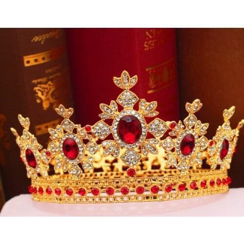 Royal Queen Wedding Bridal Tiaras and Crowns Bride Women Prom Crystal Headpiece Pageant Hair Ornaments Head Jewelry Accessories
