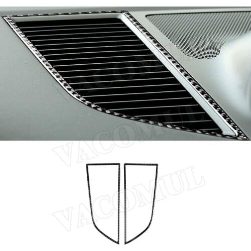Carbon Fiber Dashborad Center Console Outlet Air Vent Trim Frame stickers For Porsche Macan 2015-2018 Car Accessories