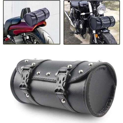 Large Capacity Storage Pouch Motorcycle Accessories Leather Handlebar Bag for Motorbike Electric Bicycle F19A