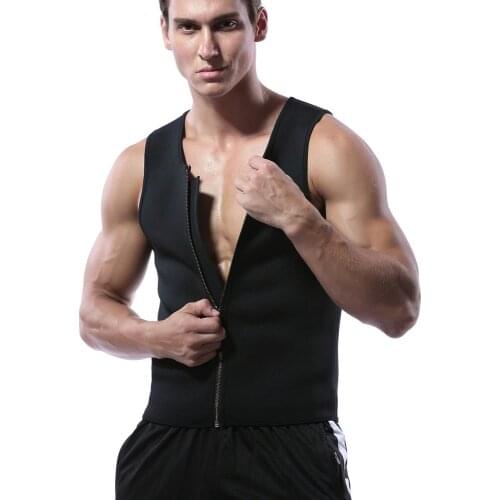 High Quality Men Neoprene Sauna Vest Waist Tummy Slimming Shapewear Workout Sweat Shirts Body Shaper Weight Loss Fat Burn XS-3XL