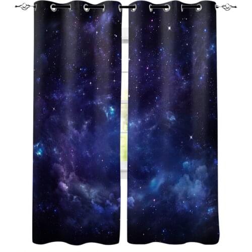 Star Sky Universe Blackout Curtain Living Room Window Curtain Childrens Blackout Curtains for The Bedroom